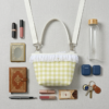4 Detachable Scooter Front Hanging Pouch, Gingham Lace Decor Storage Tote