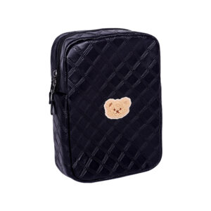 Cute Bear Decor Electric Scooter Front Hanging Bag, Large‑Capacity Zipper Pouch