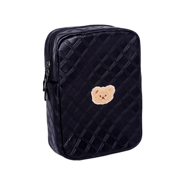 Cute Bear Decor Electric Scooter Front Hanging Bag, Large‑Capacity Zipper Pouch